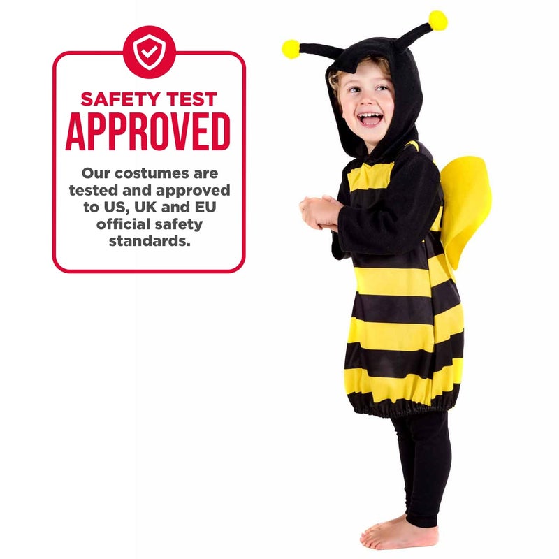 fun shack زي نحلة ممتع للأطفال الصغار، زي نحلة للأطفال، أزياء نحلة للأطفال، أزياء هالوين للأولاد، 3-4 سنوات - Image 5
